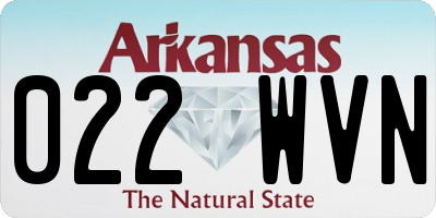AR license plate 022WVN