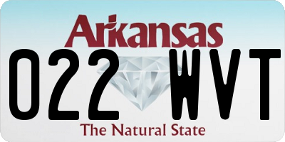 AR license plate 022WVT