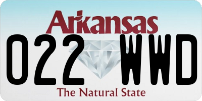 AR license plate 022WWD