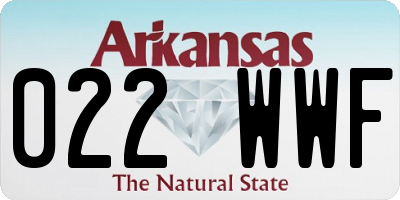 AR license plate 022WWF