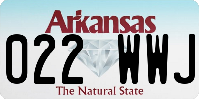 AR license plate 022WWJ