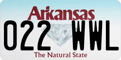 AR license plate 022WWL