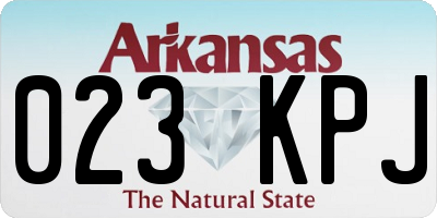 AR license plate 023KPJ