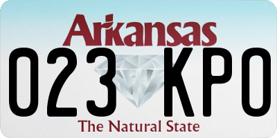 AR license plate 023KPO