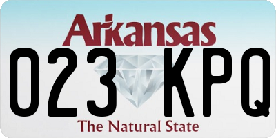 AR license plate 023KPQ