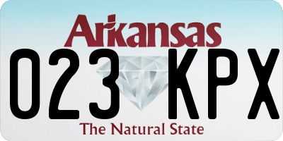 AR license plate 023KPX