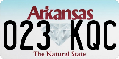 AR license plate 023KQC