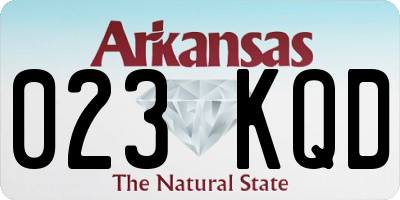 AR license plate 023KQD