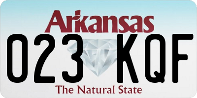 AR license plate 023KQF