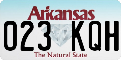 AR license plate 023KQH