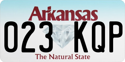 AR license plate 023KQP