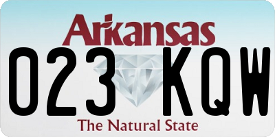 AR license plate 023KQW