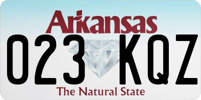 AR license plate 023KQZ
