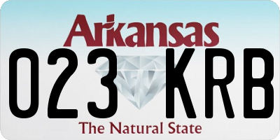 AR license plate 023KRB