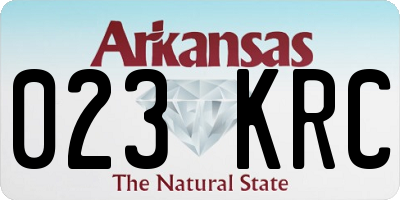 AR license plate 023KRC