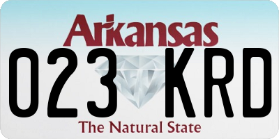 AR license plate 023KRD