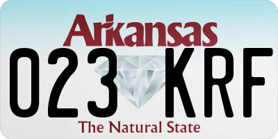 AR license plate 023KRF