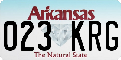 AR license plate 023KRG
