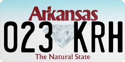 AR license plate 023KRH