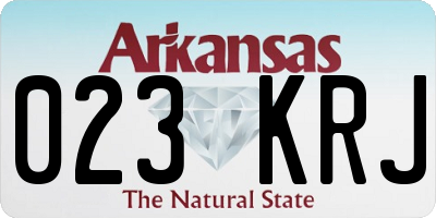 AR license plate 023KRJ