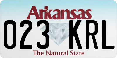 AR license plate 023KRL