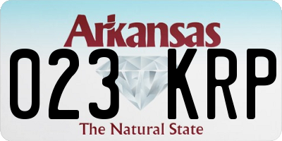 AR license plate 023KRP