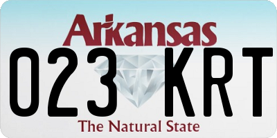 AR license plate 023KRT