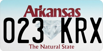 AR license plate 023KRX