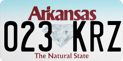 AR license plate 023KRZ