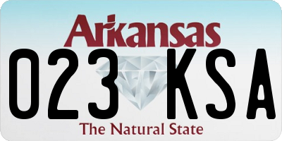 AR license plate 023KSA