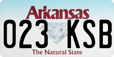 AR license plate 023KSB