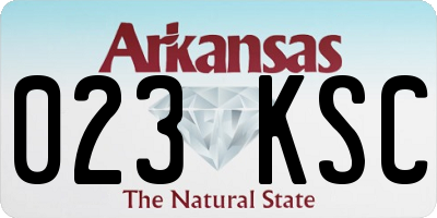 AR license plate 023KSC