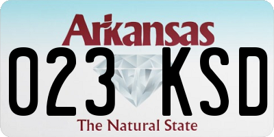 AR license plate 023KSD