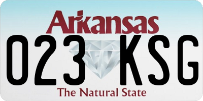 AR license plate 023KSG