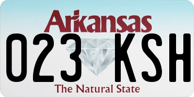 AR license plate 023KSH