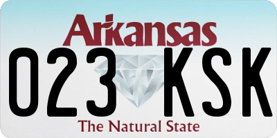 AR license plate 023KSK