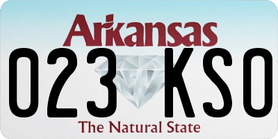 AR license plate 023KSO