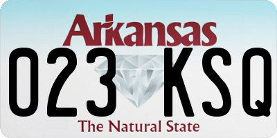 AR license plate 023KSQ