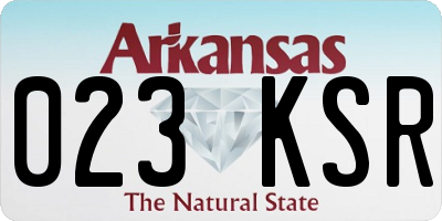 AR license plate 023KSR