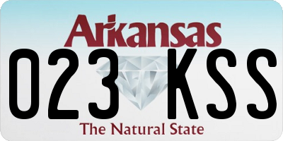 AR license plate 023KSS