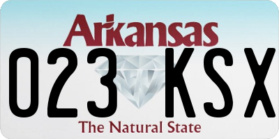 AR license plate 023KSX