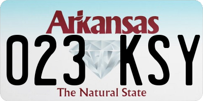 AR license plate 023KSY