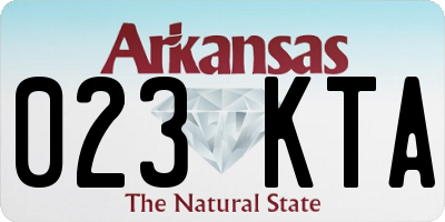 AR license plate 023KTA