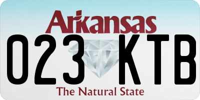 AR license plate 023KTB