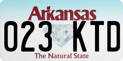 AR license plate 023KTD