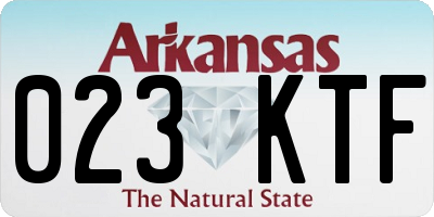 AR license plate 023KTF