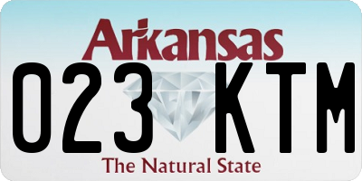 AR license plate 023KTM