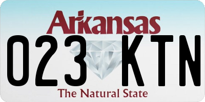AR license plate 023KTN