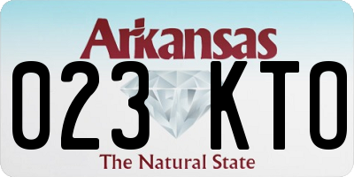 AR license plate 023KTO