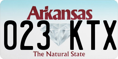 AR license plate 023KTX